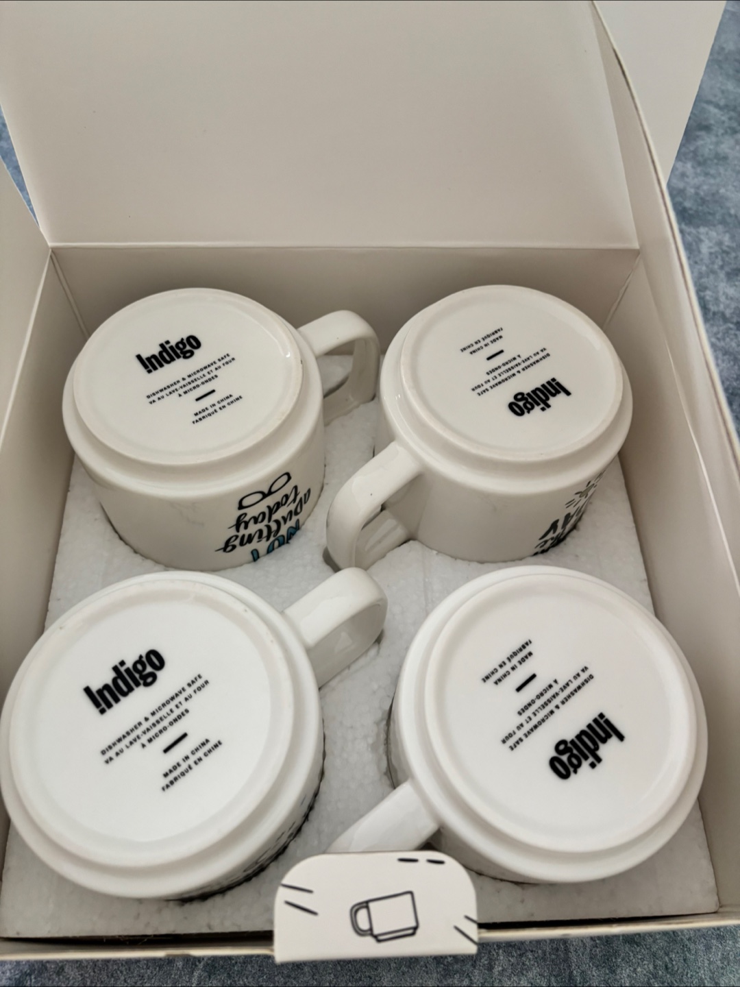 BNIB Indigo Set of 4 Mugs - photo 2