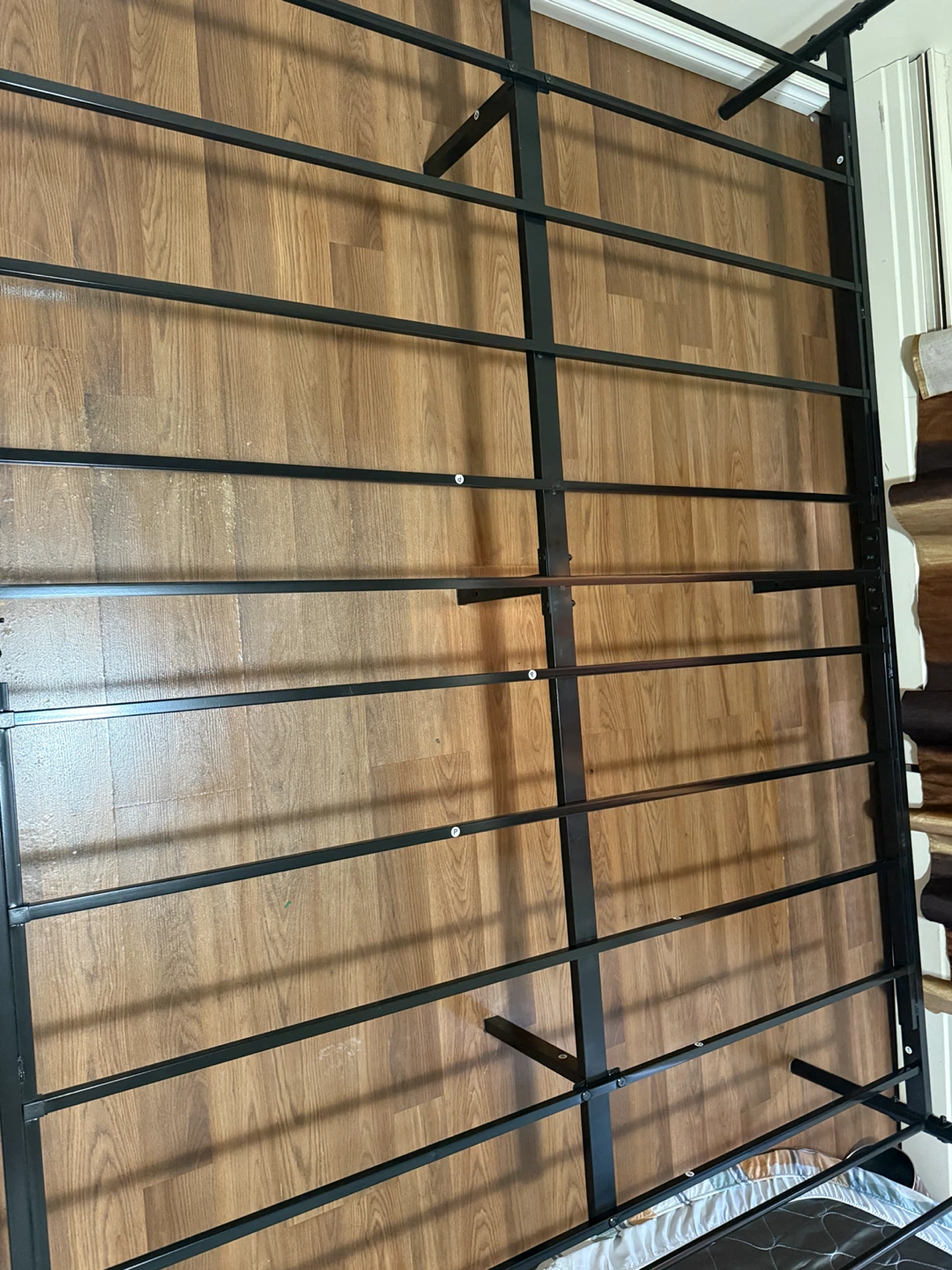 Portable, Queen size Black Metal Bed Frame - photo 5