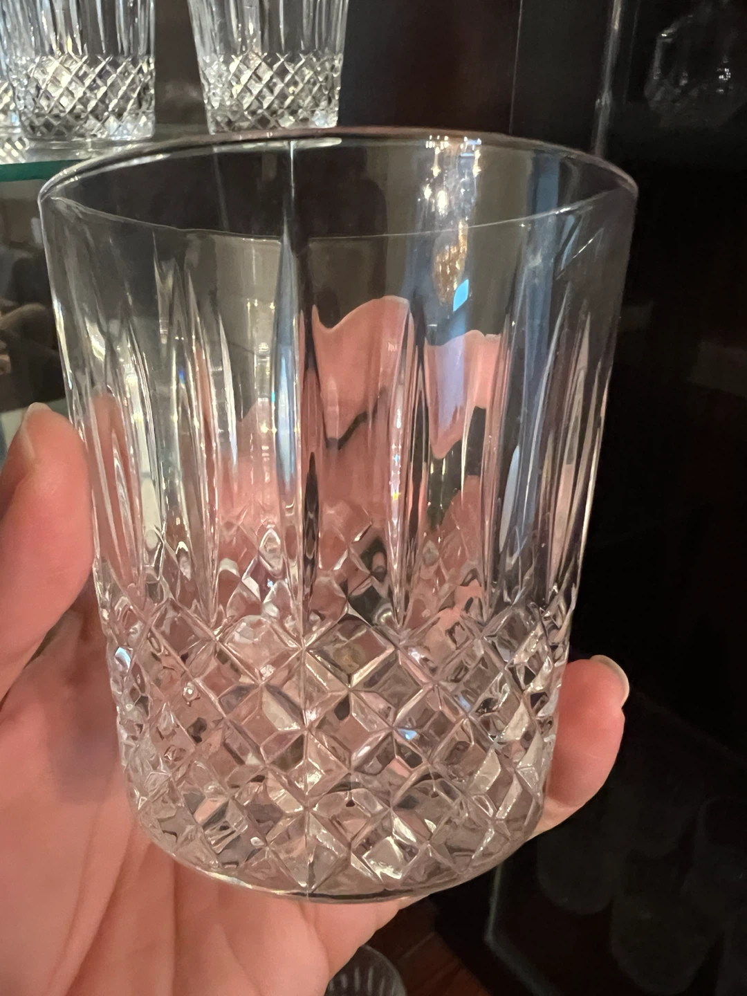 Set of 8 crystal glasses and 1 jar - photo 2