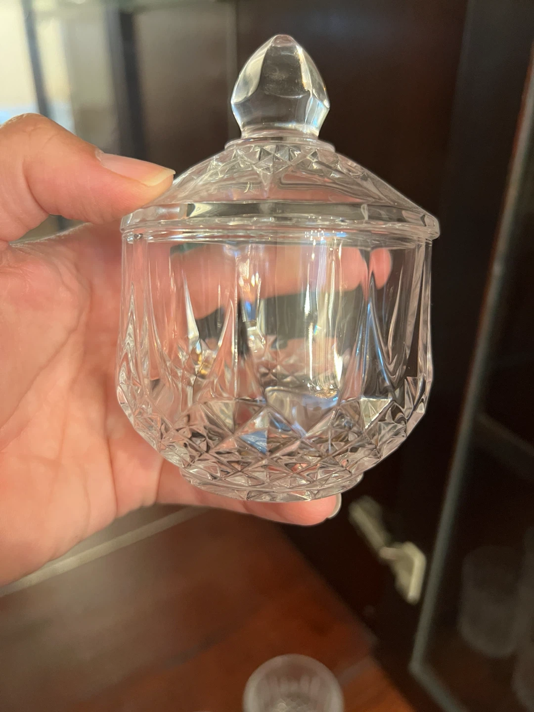 Set of 8 crystal glasses and 1 jar - photo 5
