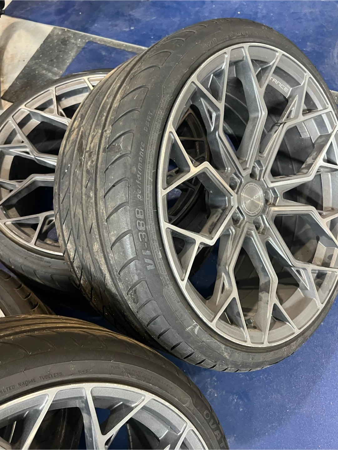 Set of 4 Aftermarket Alloy Wheels and Tires - photo 2
