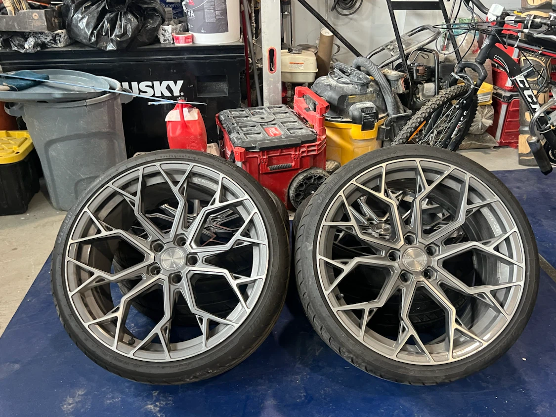 Set of 4 Aftermarket Alloy Wheels and Tires - photo 3
