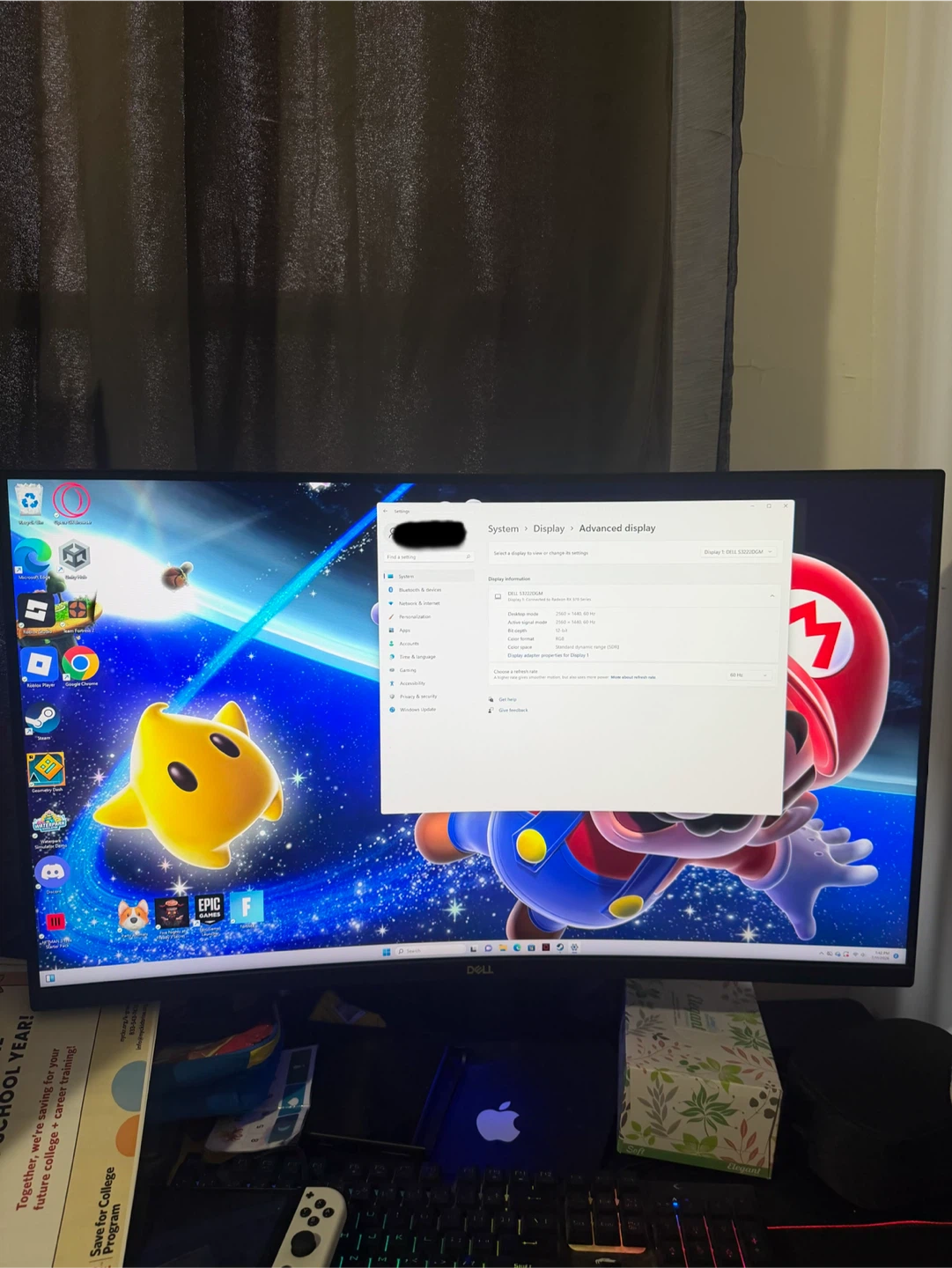 Dell S3222DGM 32" QHD 165Hz Curved Gaming Monitor
