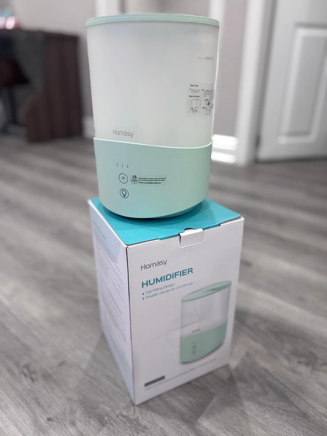Homasy Humidifier - Top Fill Design