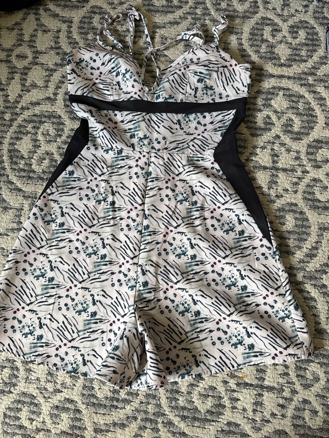 Womens Abstract Print Romper Size Small