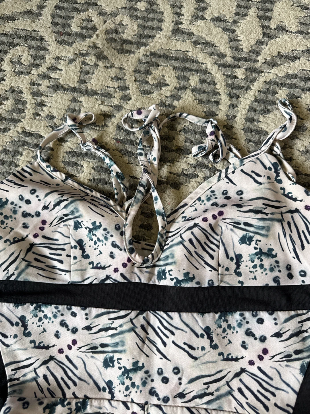 Womens Abstract Print Romper Size Small - photo 4