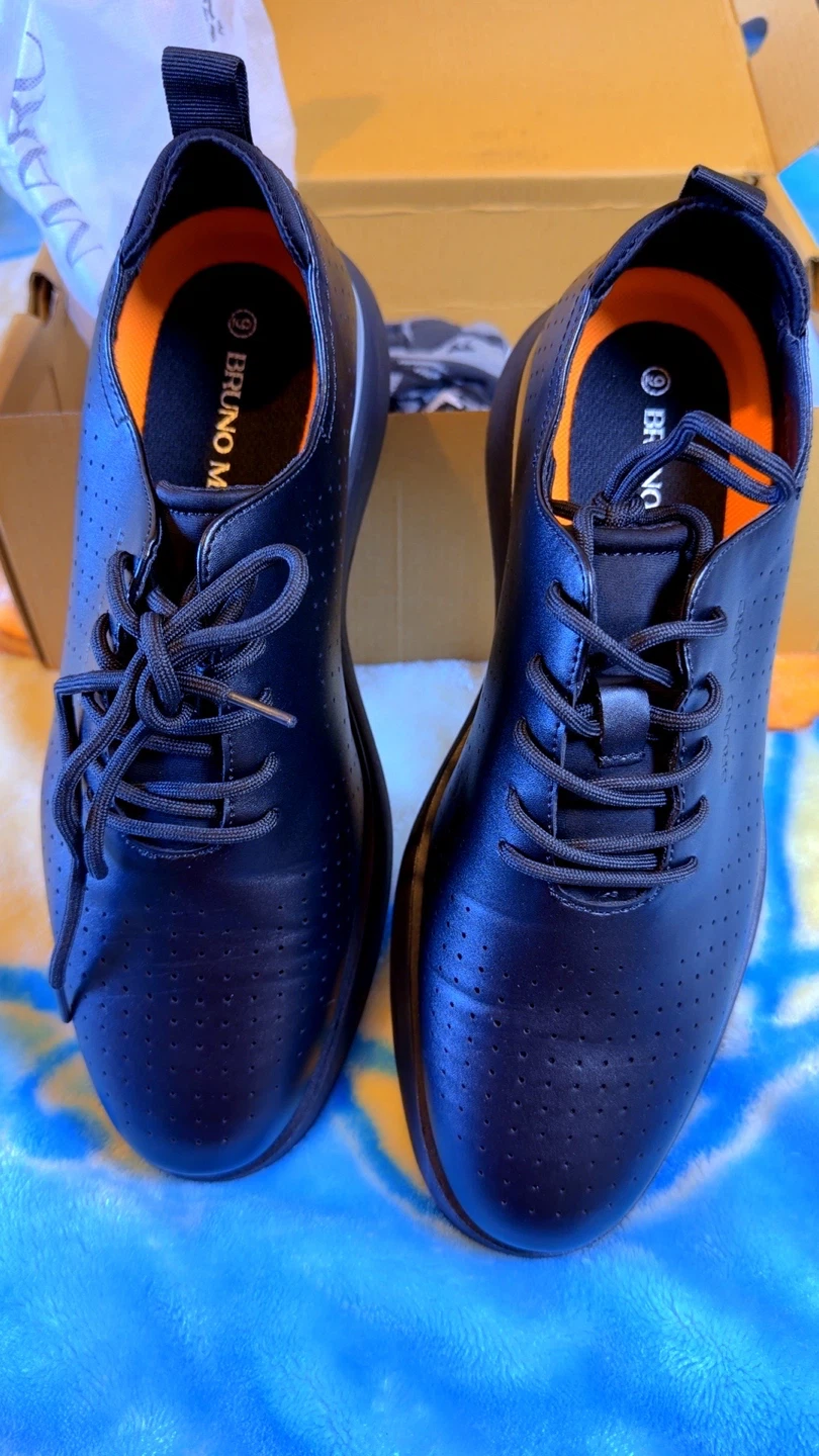 Bruno Magli Black Perforated Oxford Shoes - Size 9 - photo 2