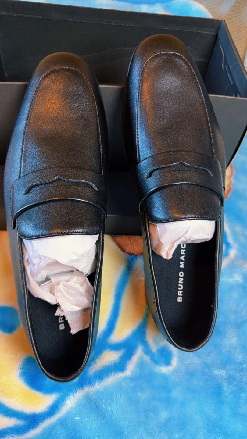 Bruno Marc Men's Black Loafers Size 9.5 - photo 3