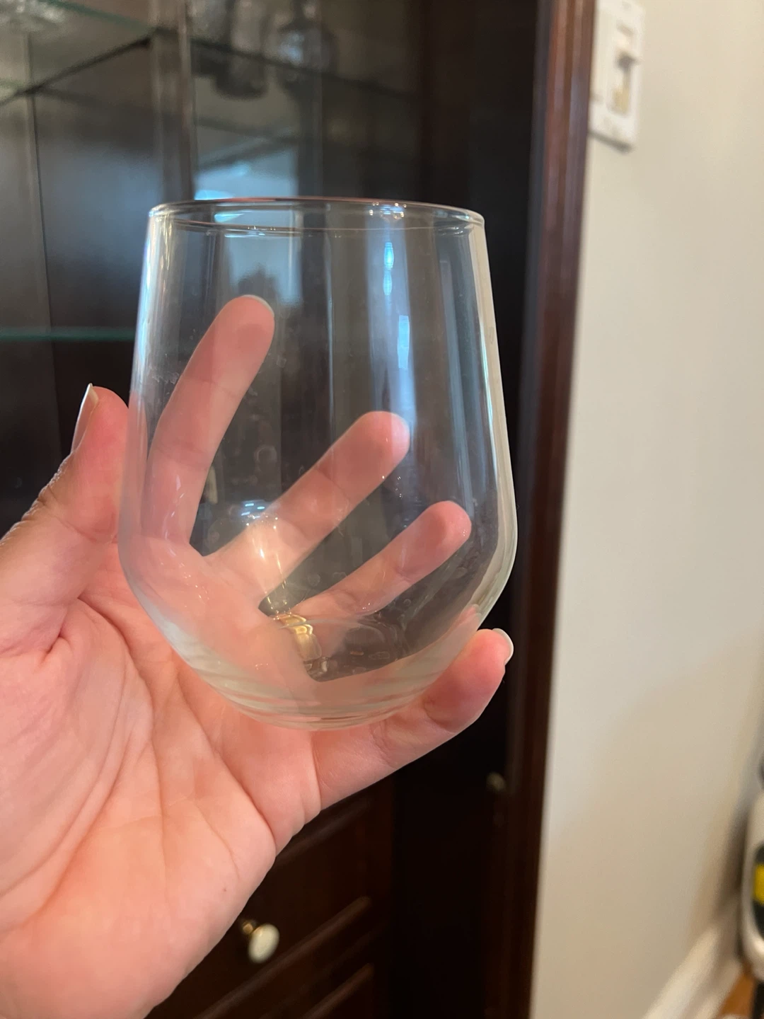 Set of 3 Clear Stemless Wine Glasses - photo 3