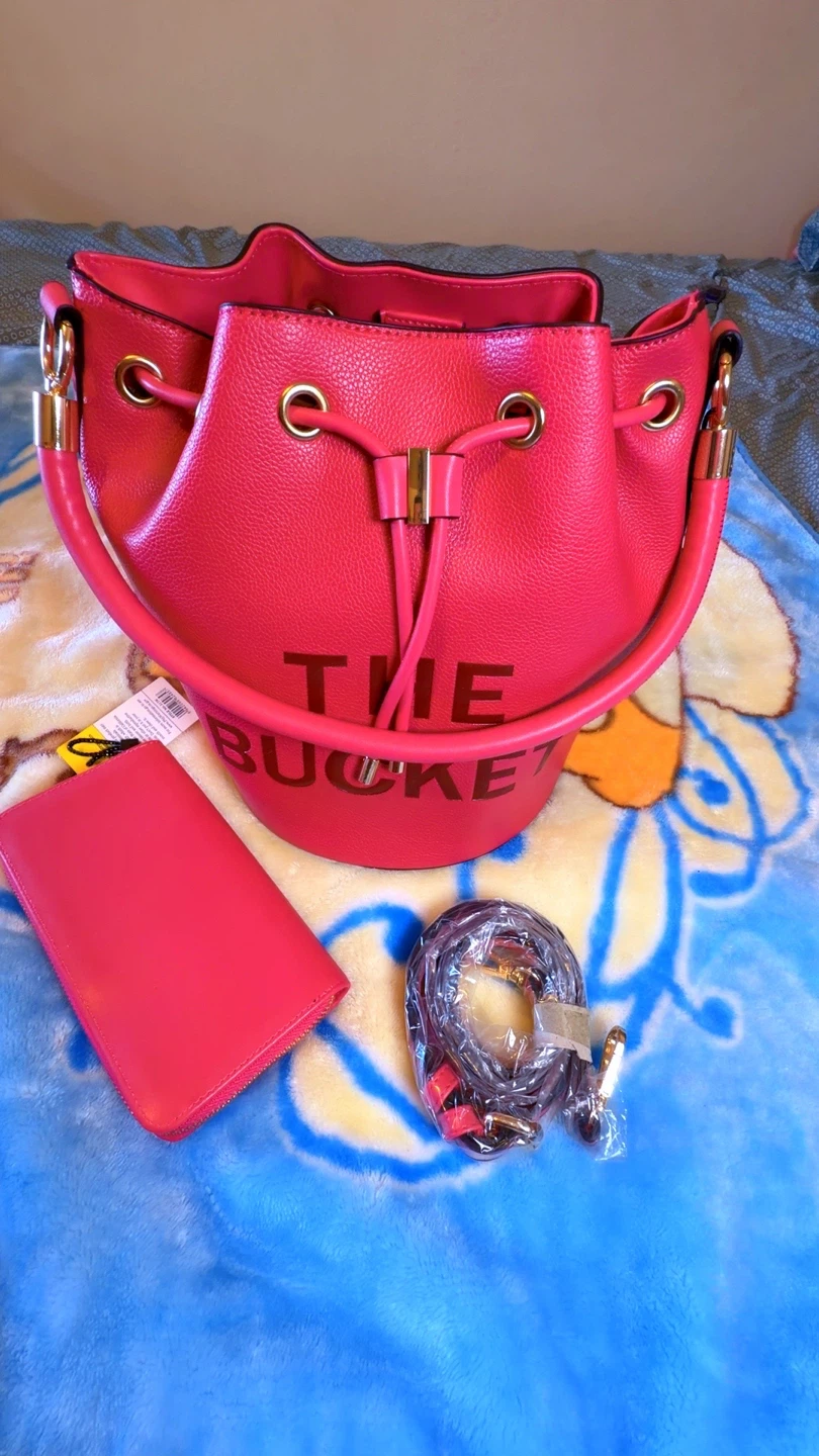 Pink Bucket Bag with Matching Wallet - photo 2