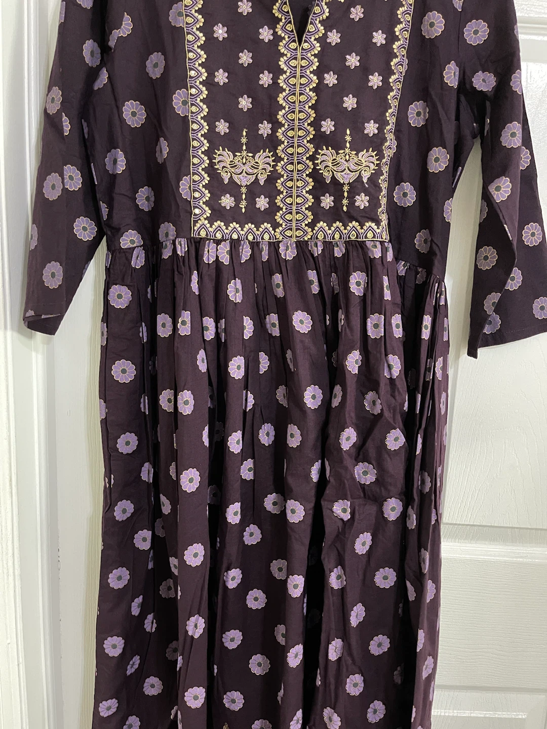Purple long Maxi Dress Size M - photo 5