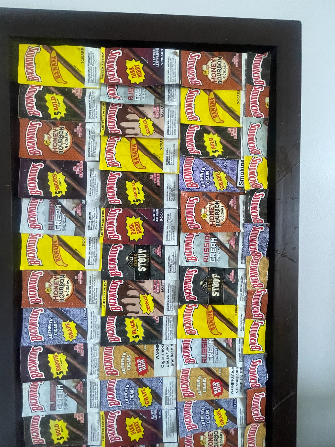 Handmade Backwoods Cigar Wrapper Mosaic Wall Art (Framed) - photo 3