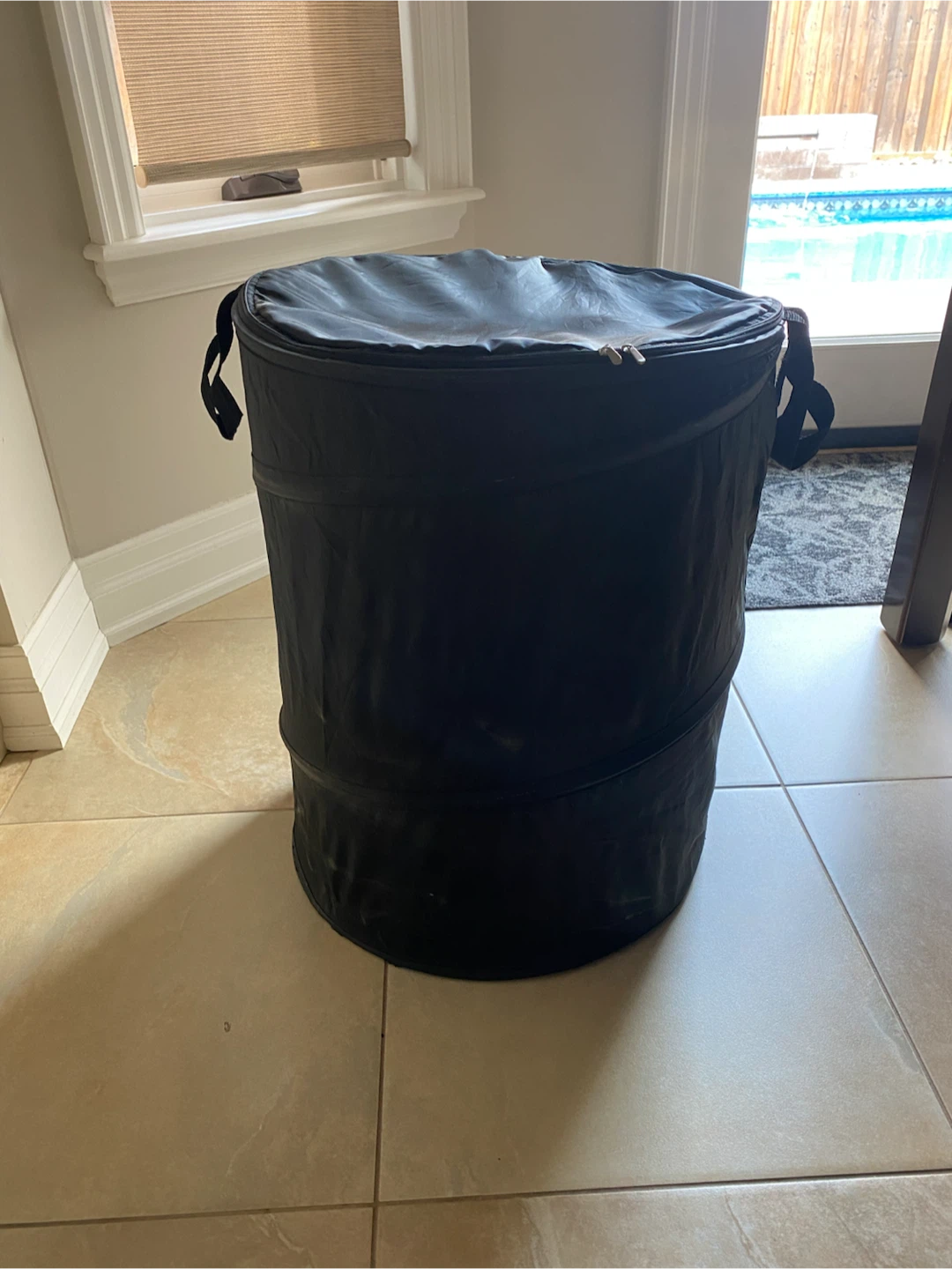 Black Pop-Up Laundry Hamper