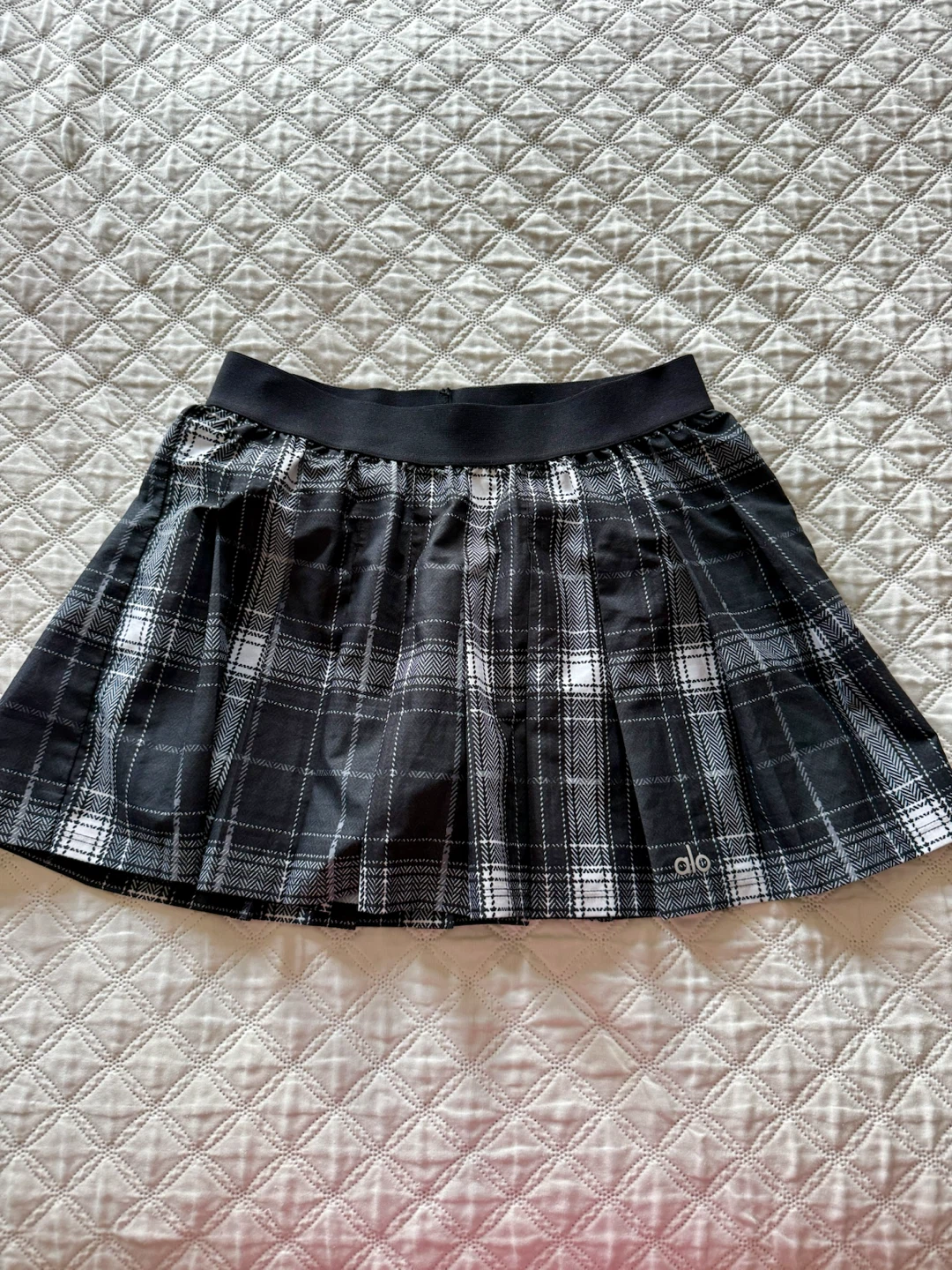 Alo Plaid Tennis Skirt with Shorts