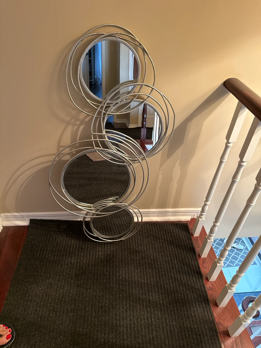 Silver Circle Wall Mirror Decor