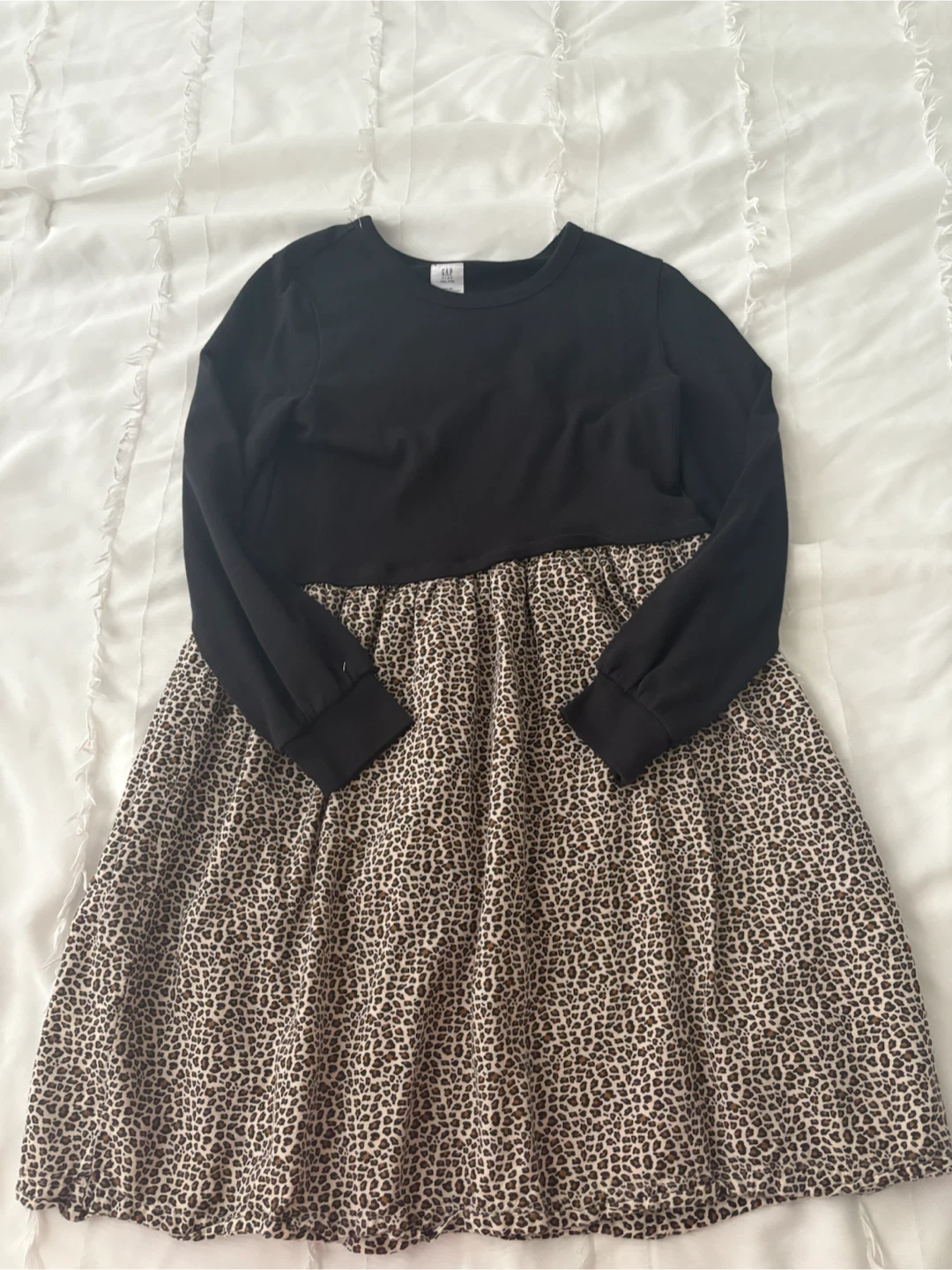 Gap Kids Long Sleeve Dress - Leopard Print - XXL TTG