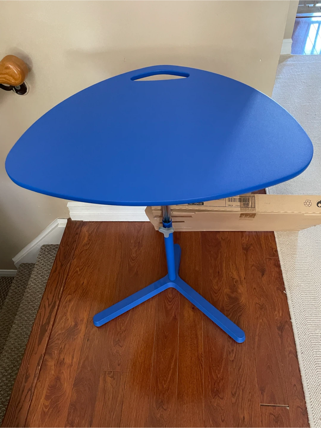 Blue Adjustable Standing Desk Table - photo 2