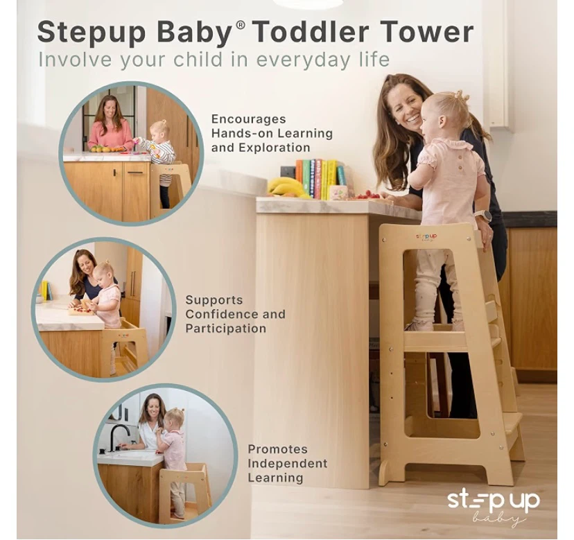 New Stepup Baby Toddler Helper Step Stool - Adjustable Height - photo 3