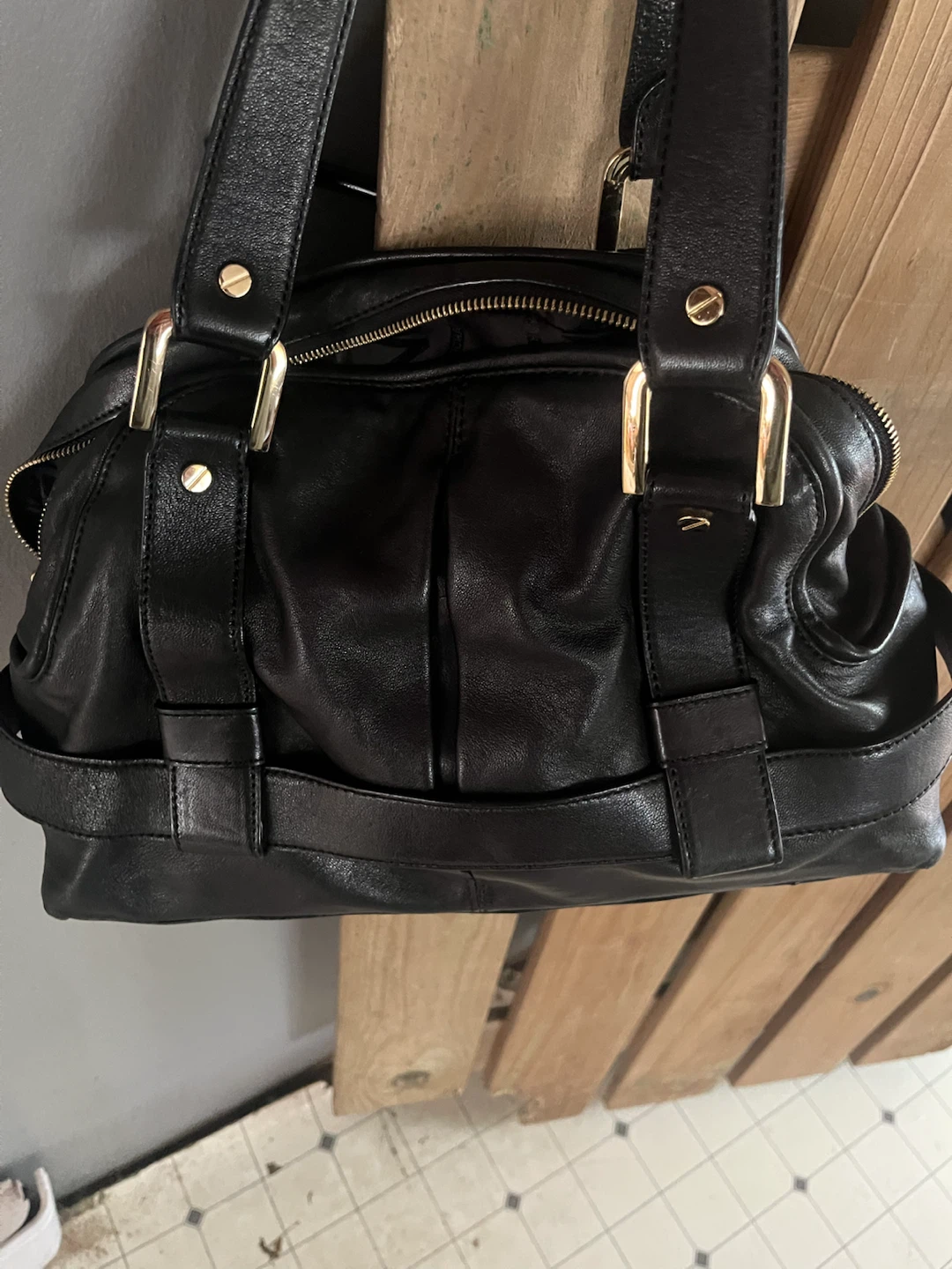 Michael Kors Black Leather Satchel Bag - photo 4