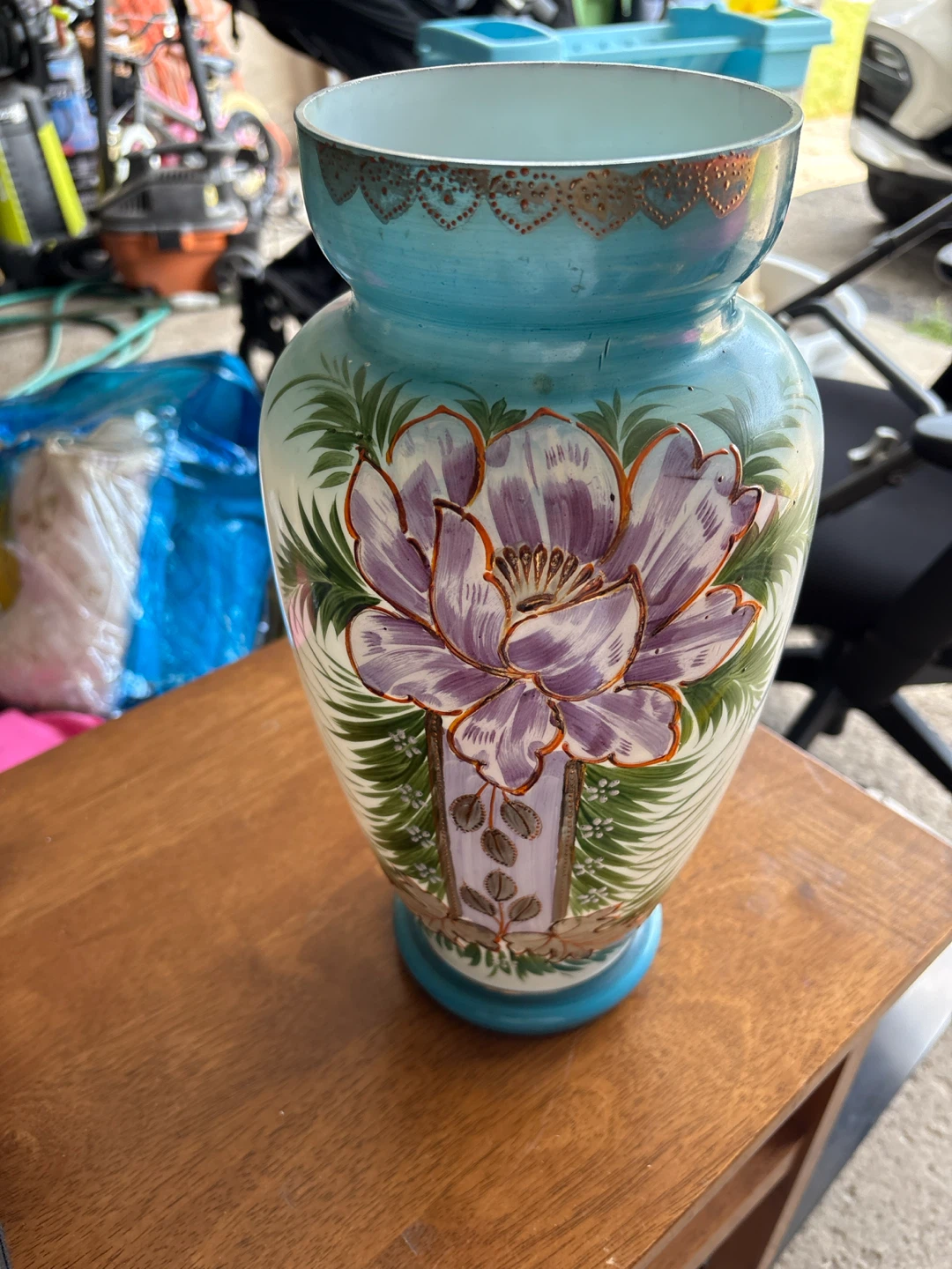 Hand-Painted Floral Vase