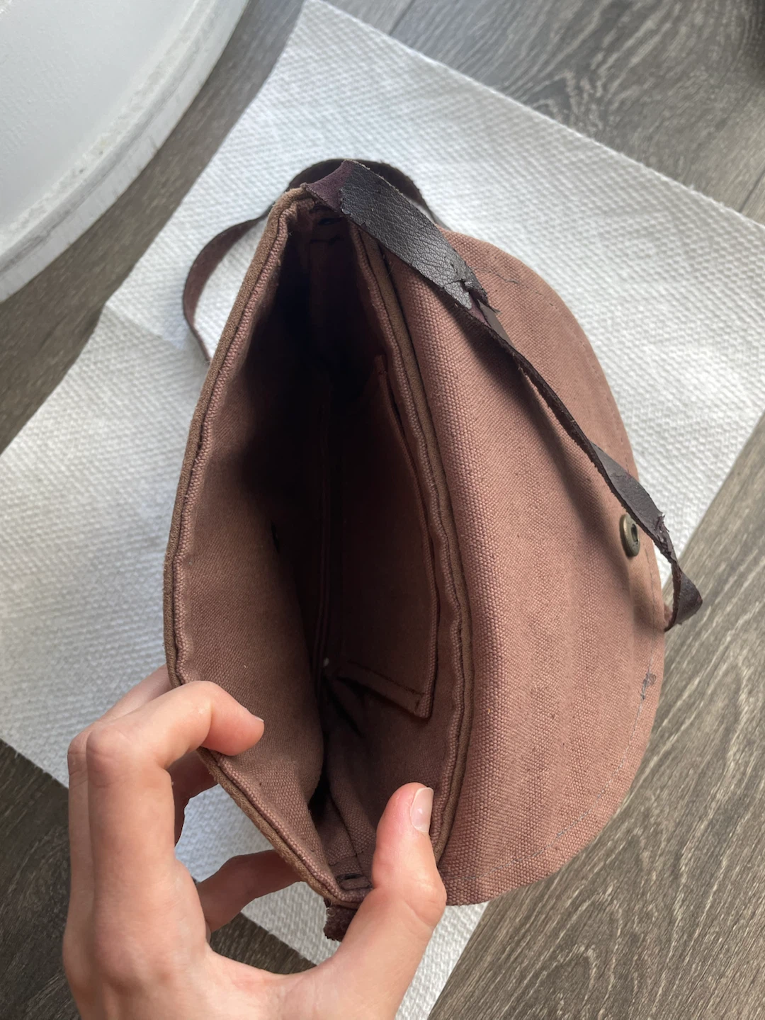 Brown Suede & Floral Small Shoulder Bag - photo 2