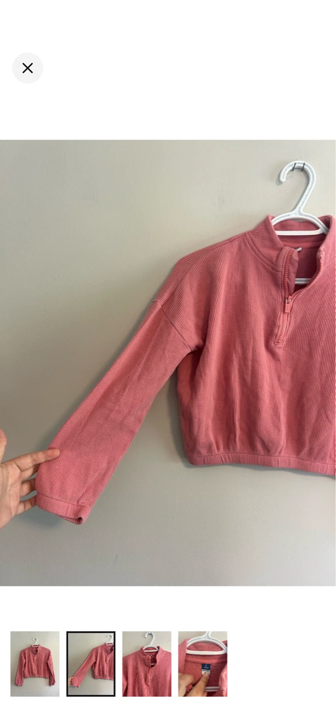 Old Navy Pink Quarter Zip Ribbed Sweater - photo 2