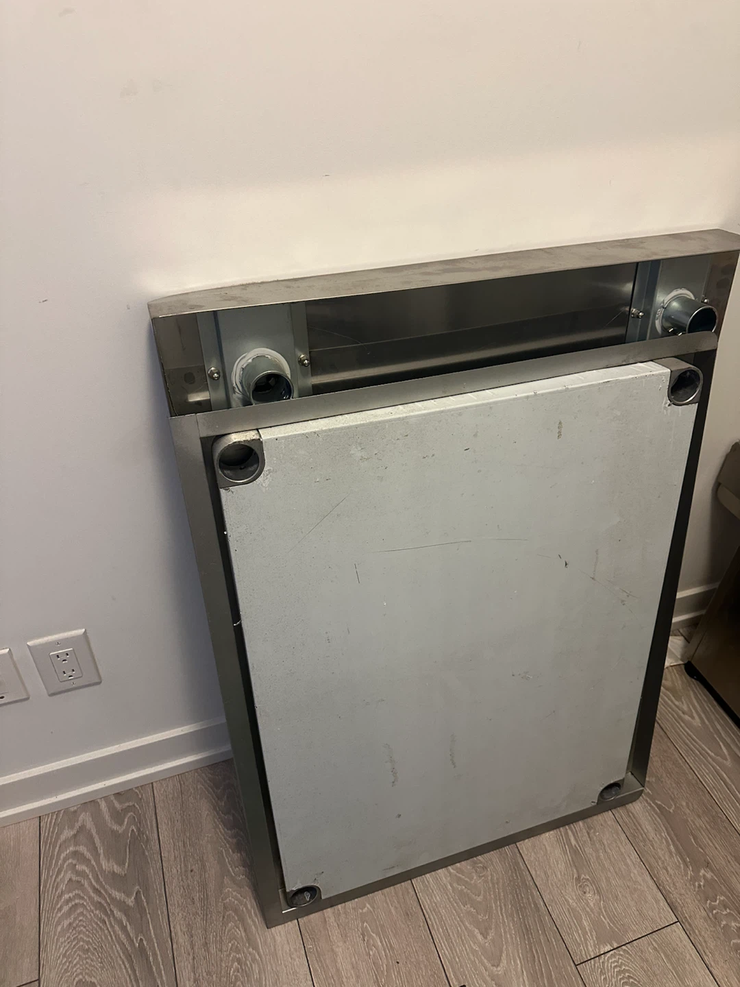 Stainless steel  table.