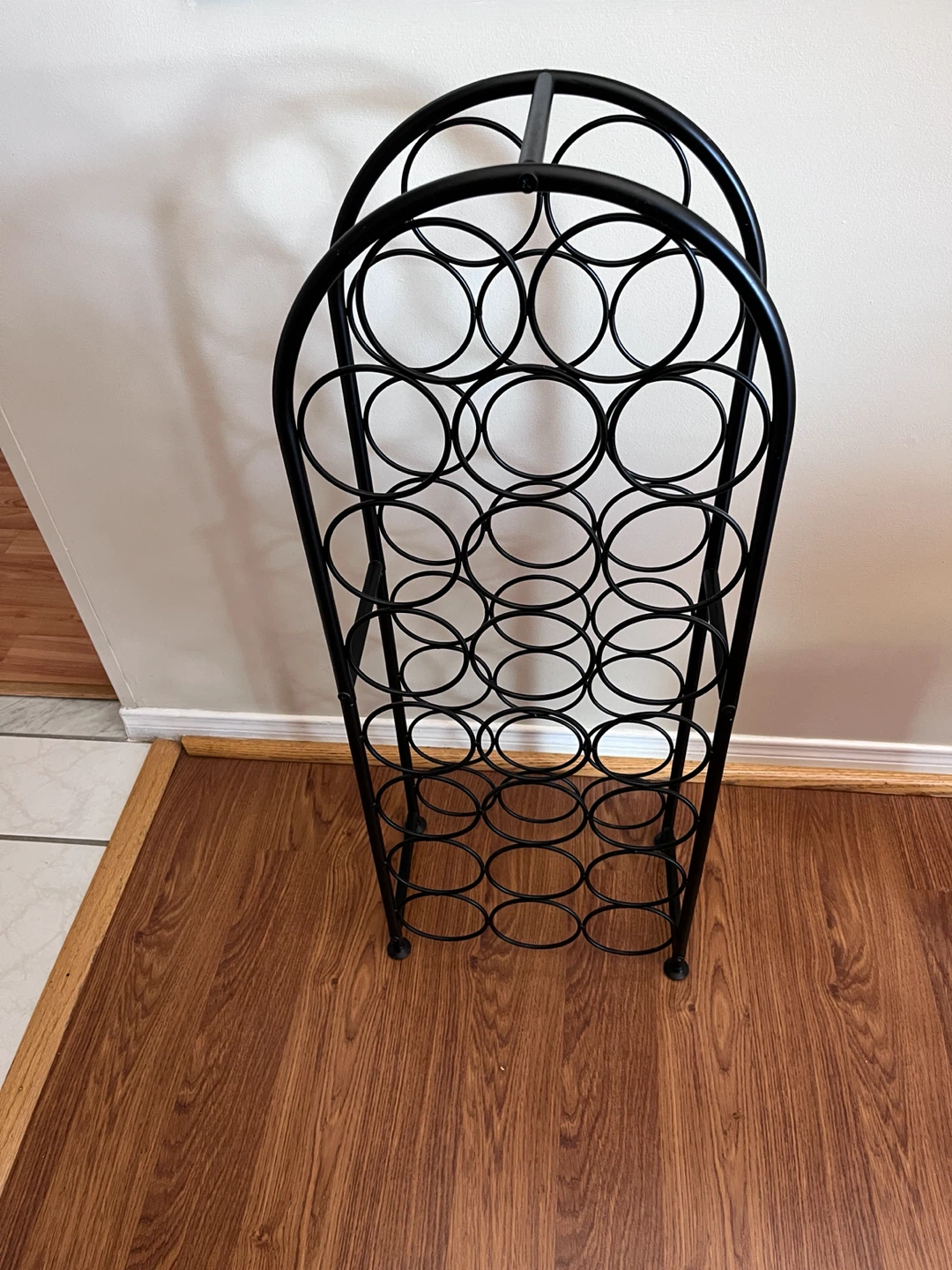 Black Metal Wine Rack