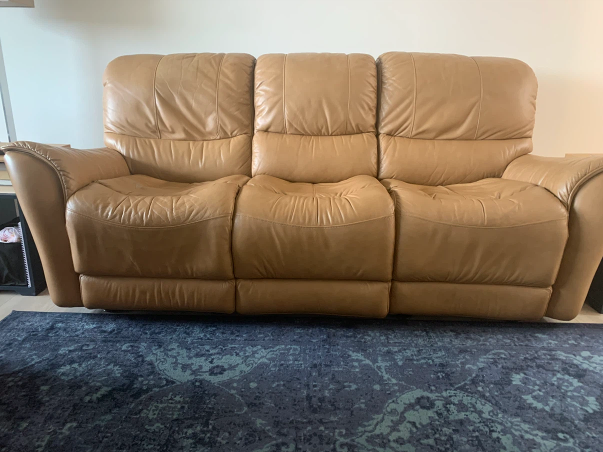 Leather Reclining Sofa