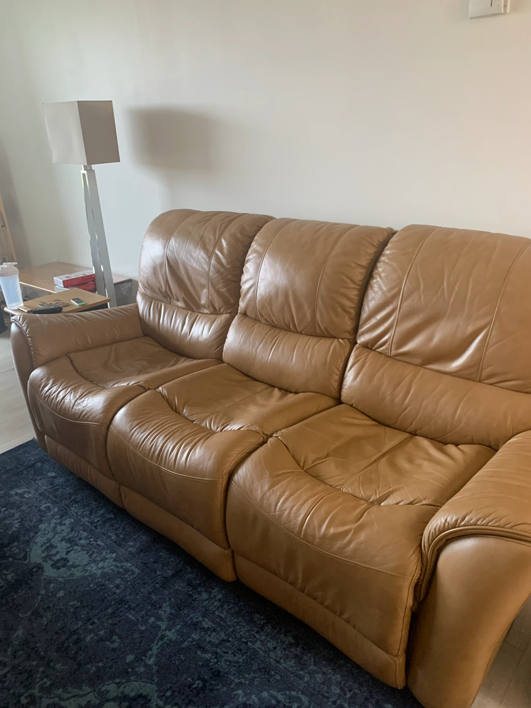 Leather Reclining Sofa - photo 2