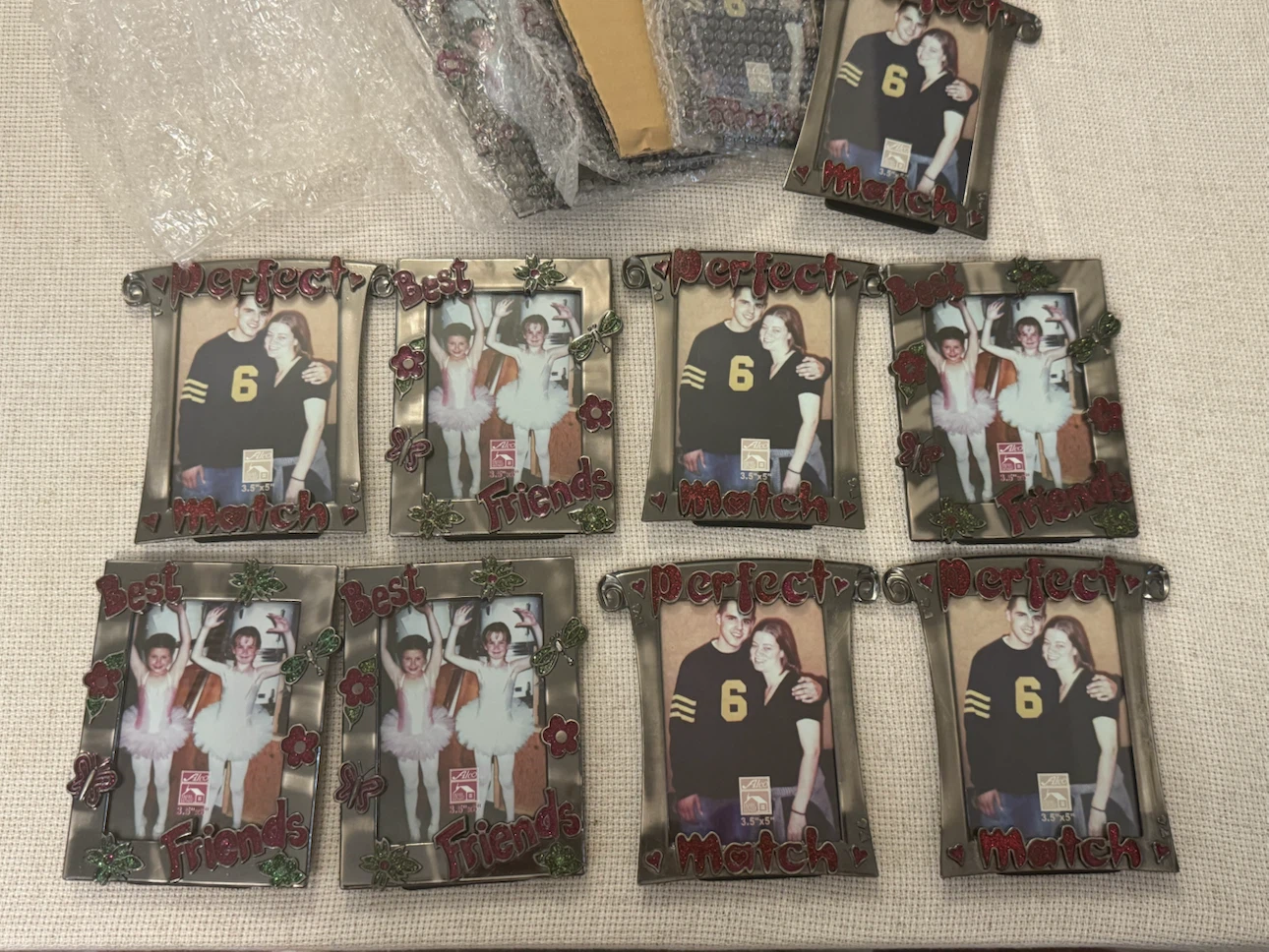 12 Alco Home Photo Frames "Perfect Match" "Best Friends" - photo 3