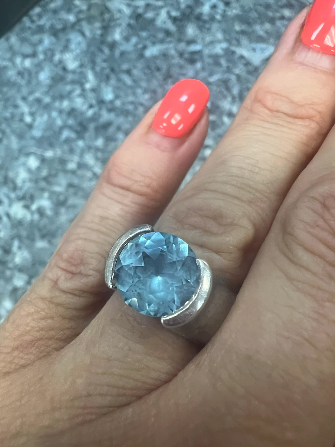 METALTHS Sterling Silver 925 Blue Gemstone Ring - photo 3