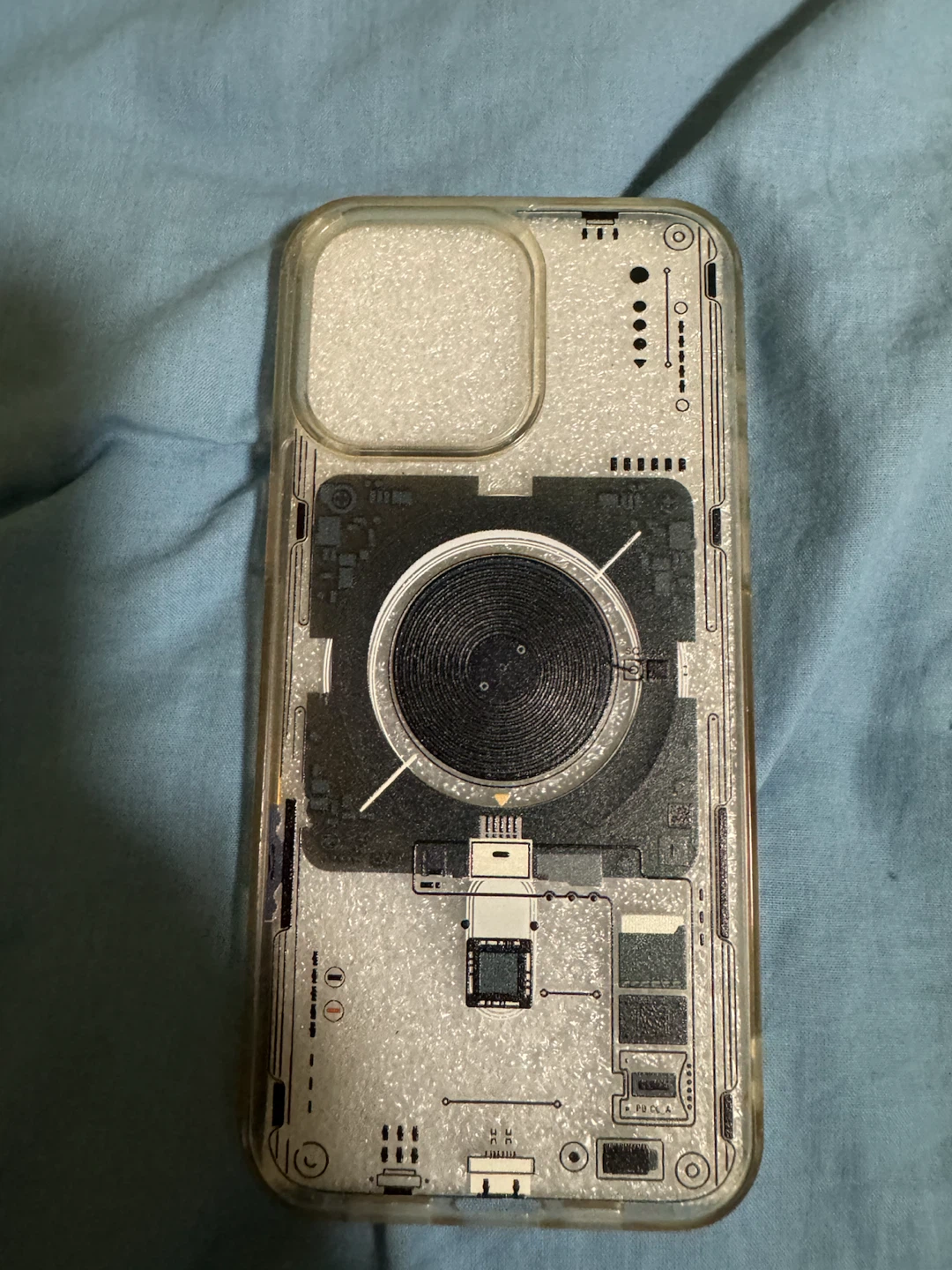 Transparent Circuit Design iPhone 15 Pro Max Case