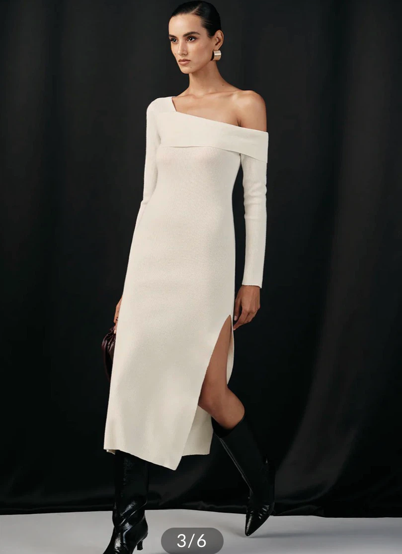 Dynamite cream knit dress