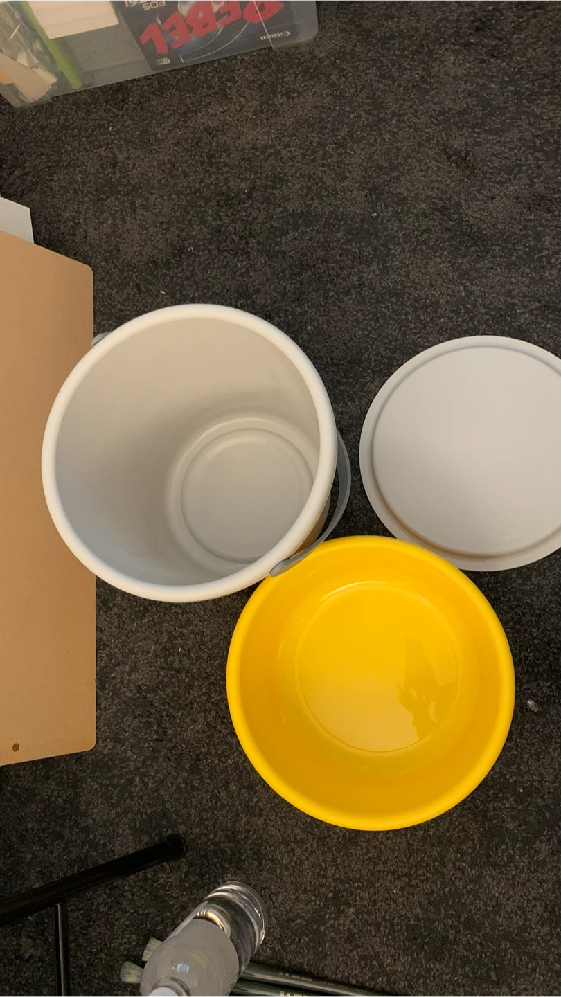Ikea Bucket with Yellow Bowl and Lid - photo 3