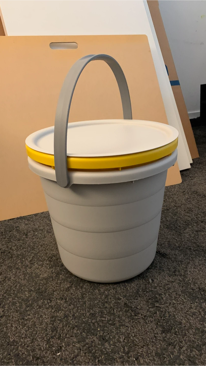 Ikea Bucket with Yellow Bowl and Lid - photo 5