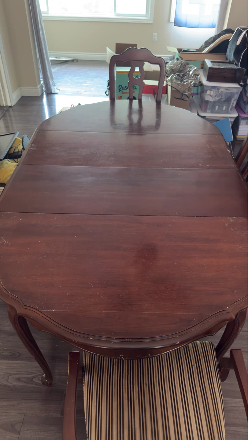 Wood Dining Table with 6 Chairs - photo 2