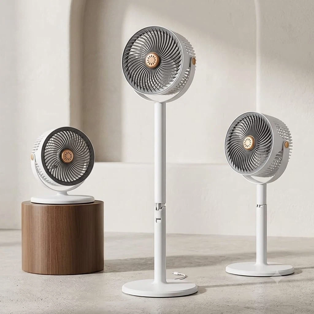 BRAND NEW - Vertical Circulation Floor Fan - White Grey