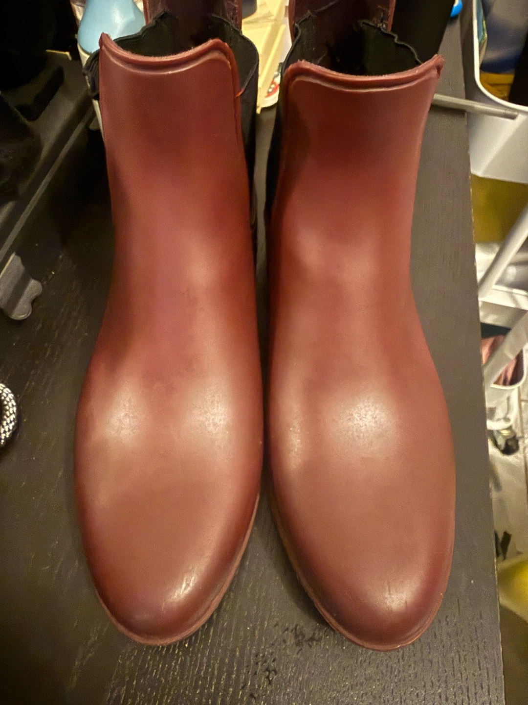 J.Crew Burgundy Rain Boots Size 7