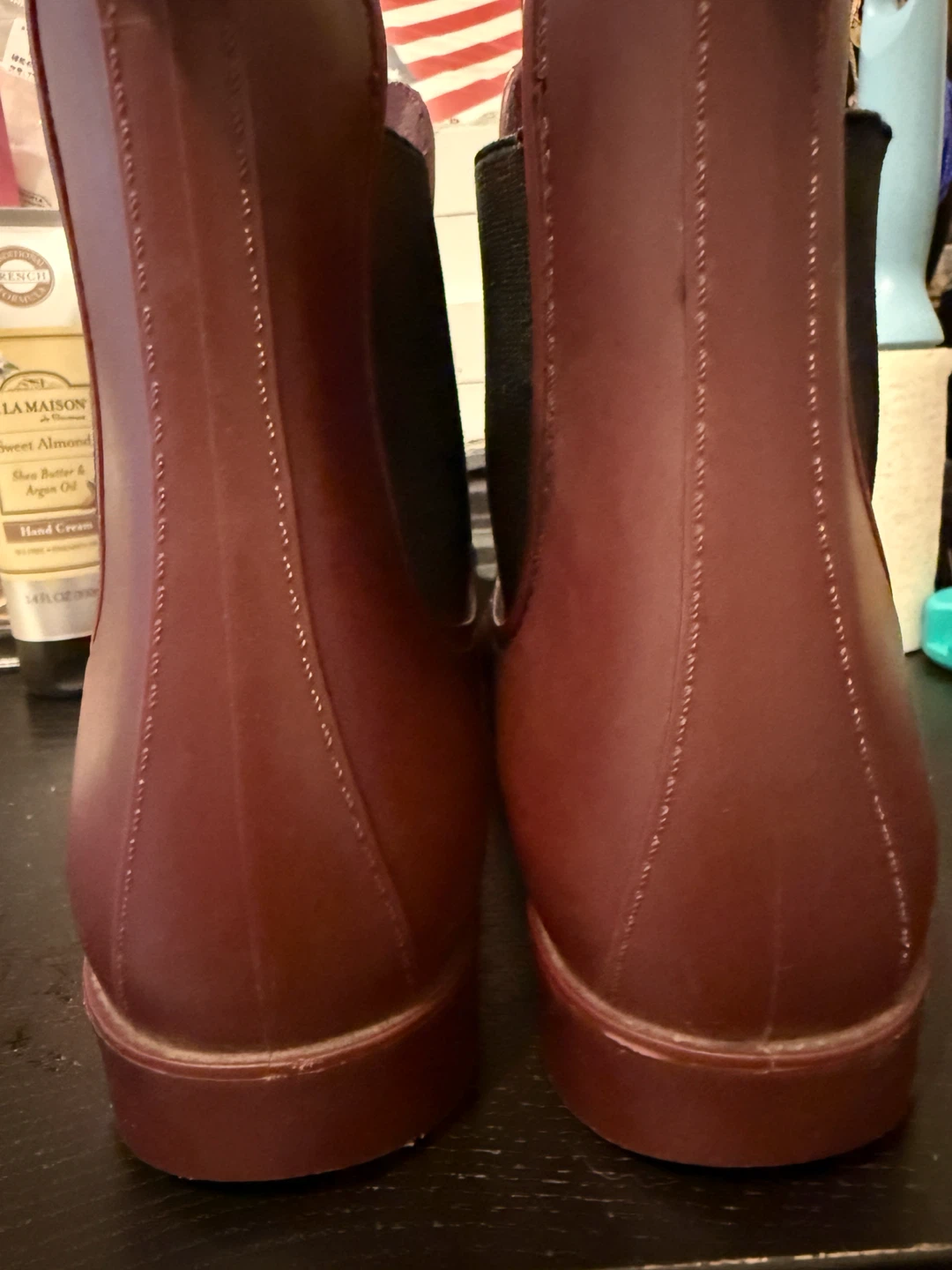 J.Crew Burgundy Rain Boots Size 7 - photo 2