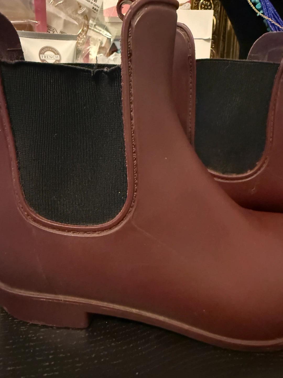 J.Crew Burgundy Rain Boots Size 7 - photo 4