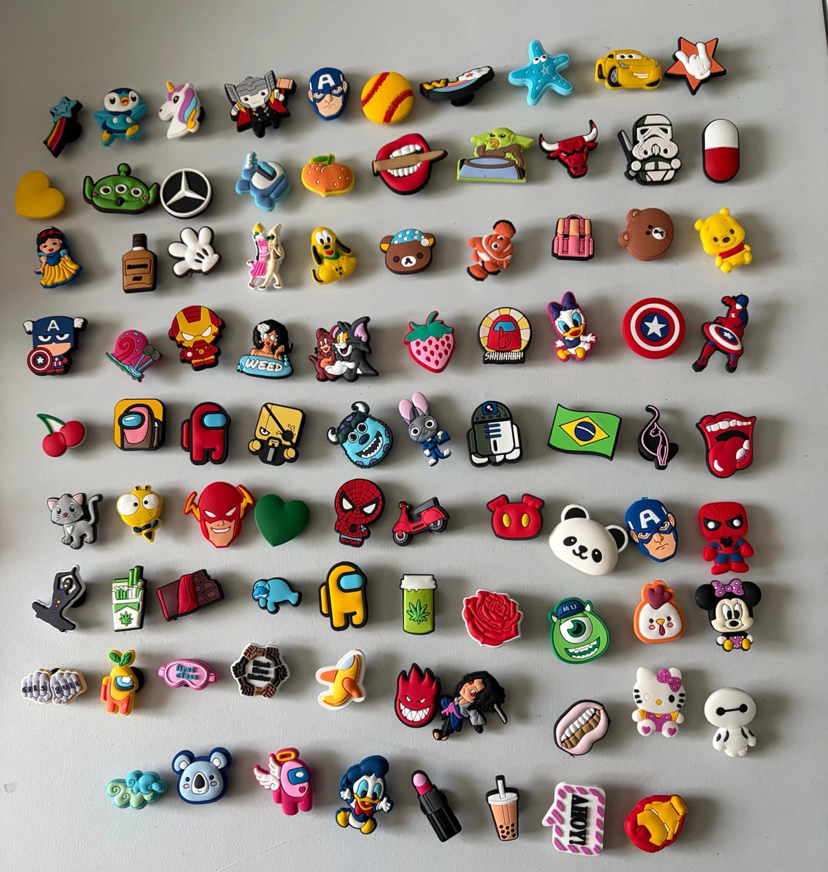 $10 for 88 random shoe charms for crocs