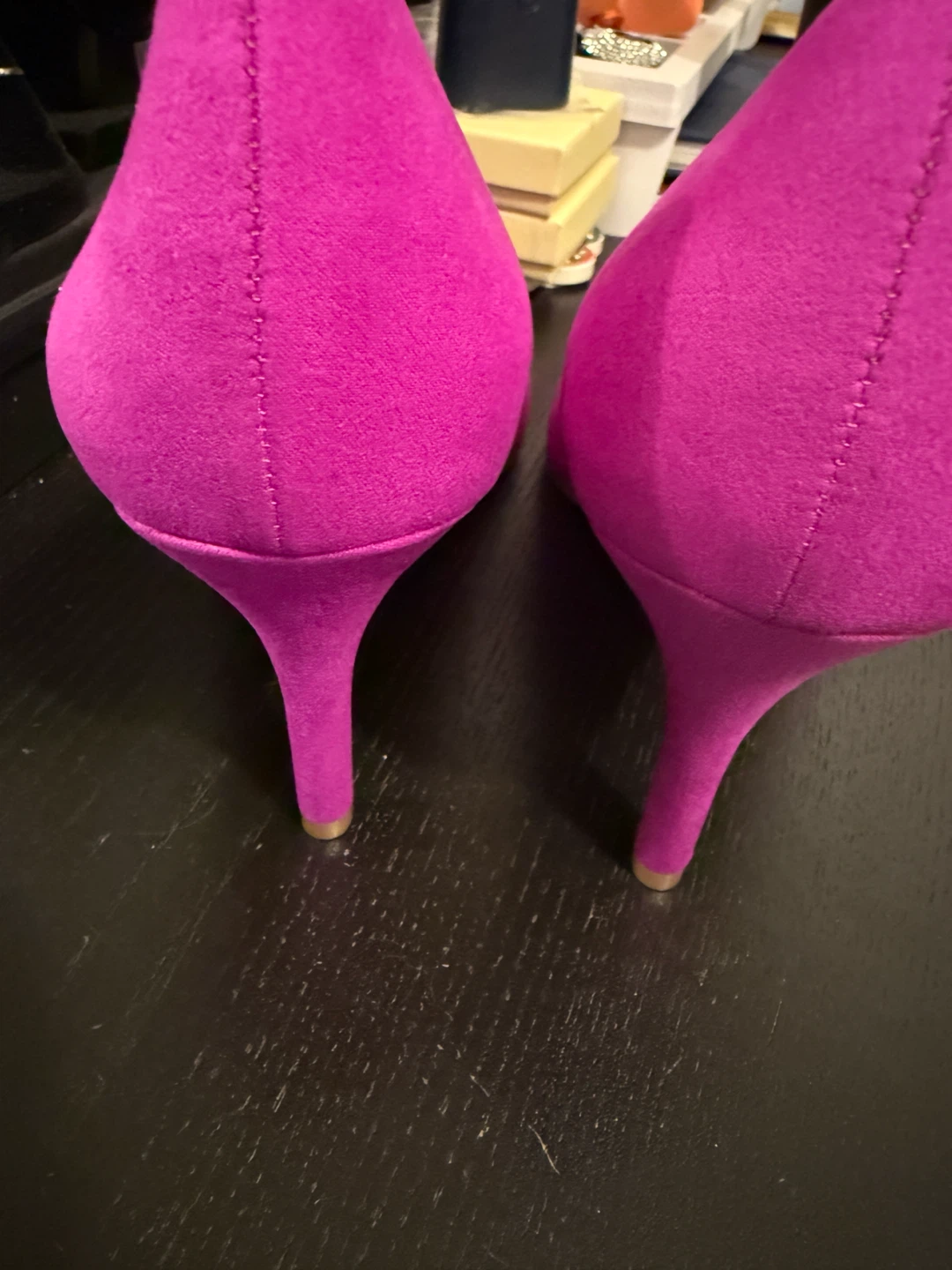 INC International Concepts Pink Suede Heels - Size 8M - photo 2