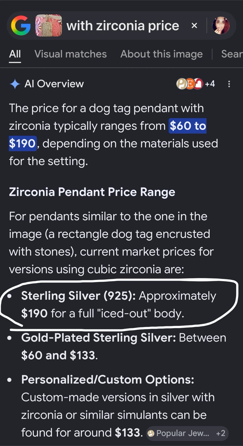 Unisex Sterling Silver Dog Tag Pendant Necklace - photo 4