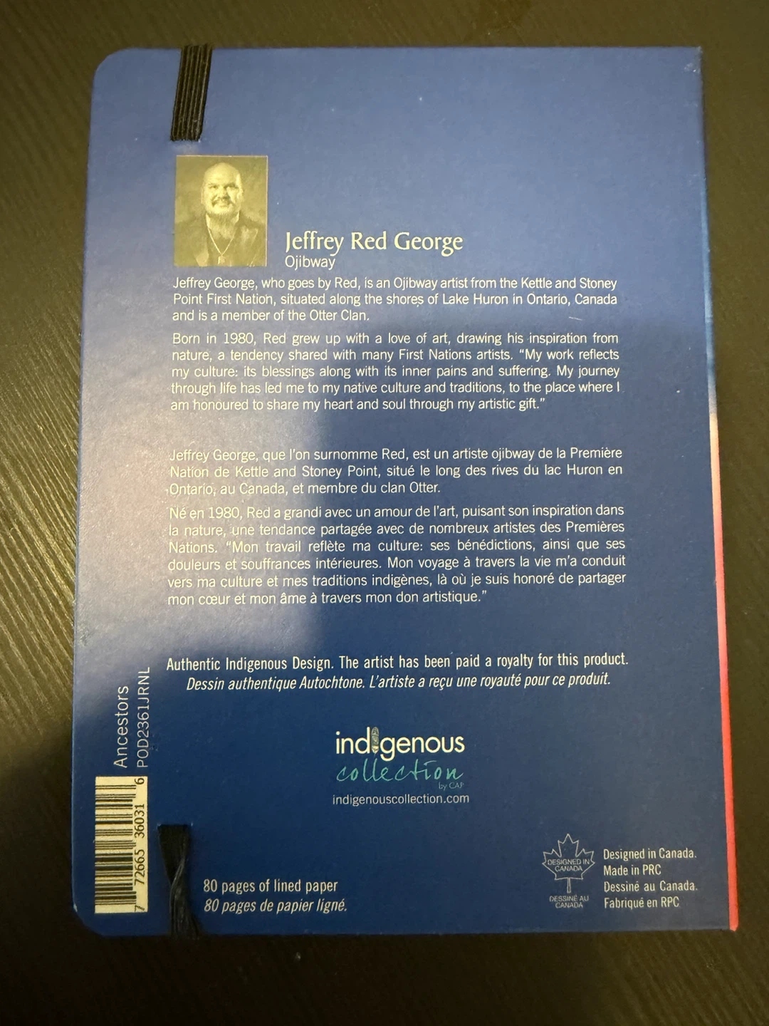 Indigenous Hardcover Journal - Jeffrey Red George "Ancestors" - photo 2