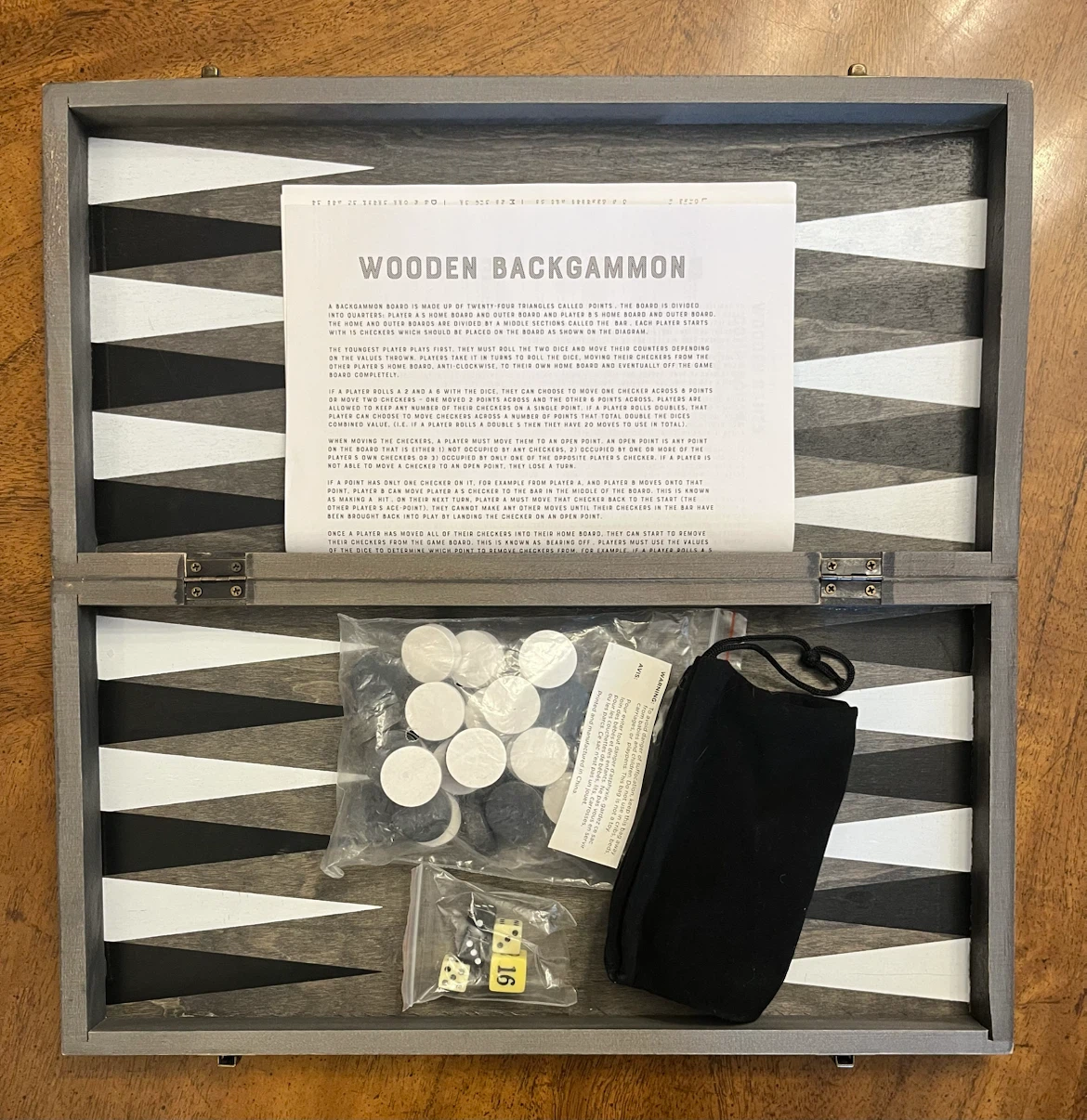 Wooden Backgammon Set - photo 4