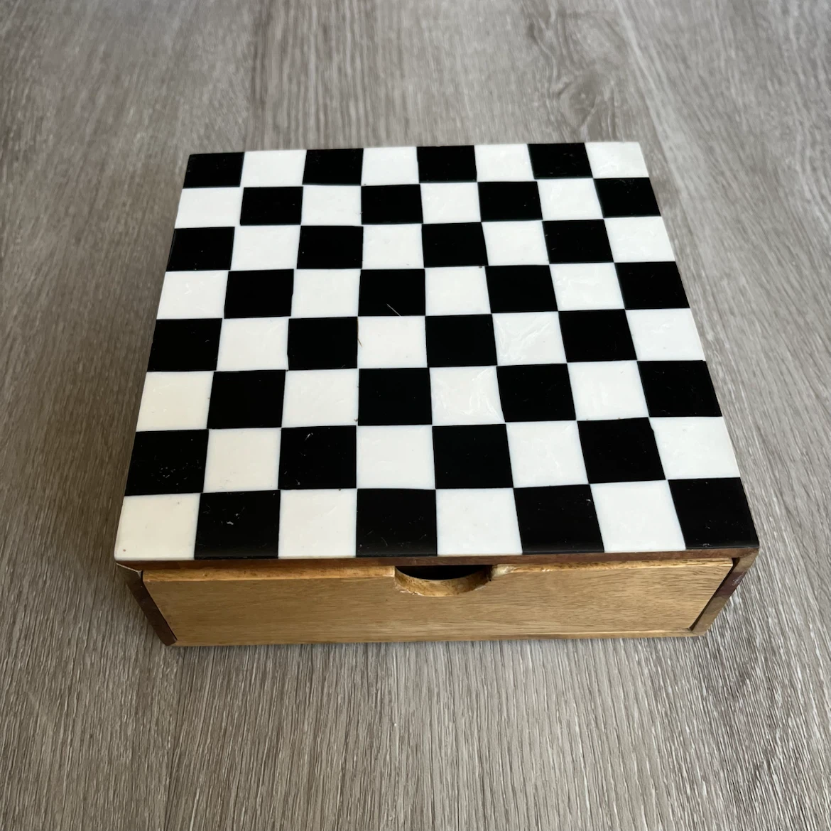 Wooden Decorative Box (6x6x2 in)