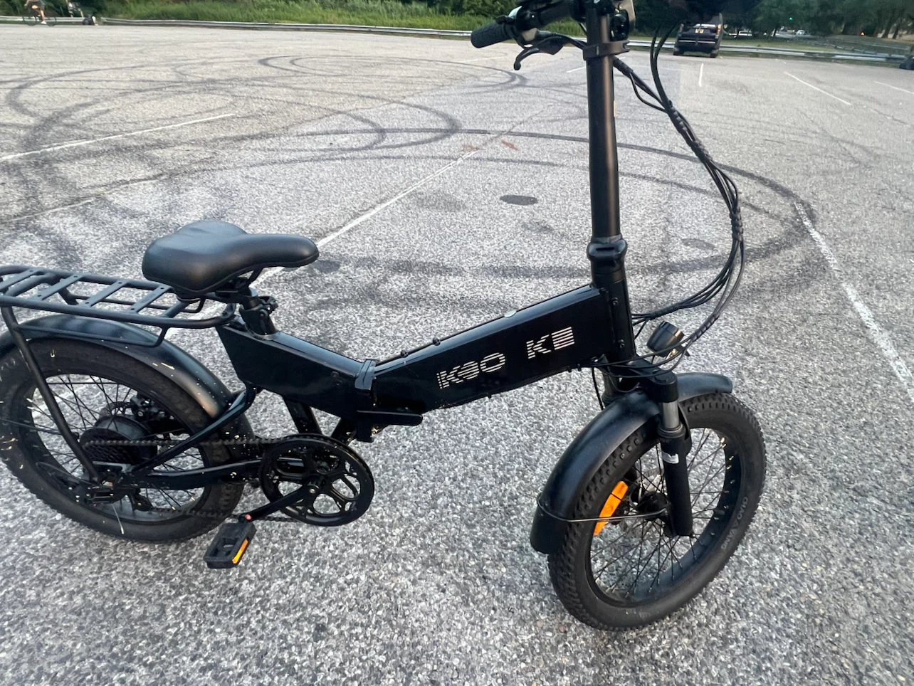 Black KBO KE Folding Electric Bike