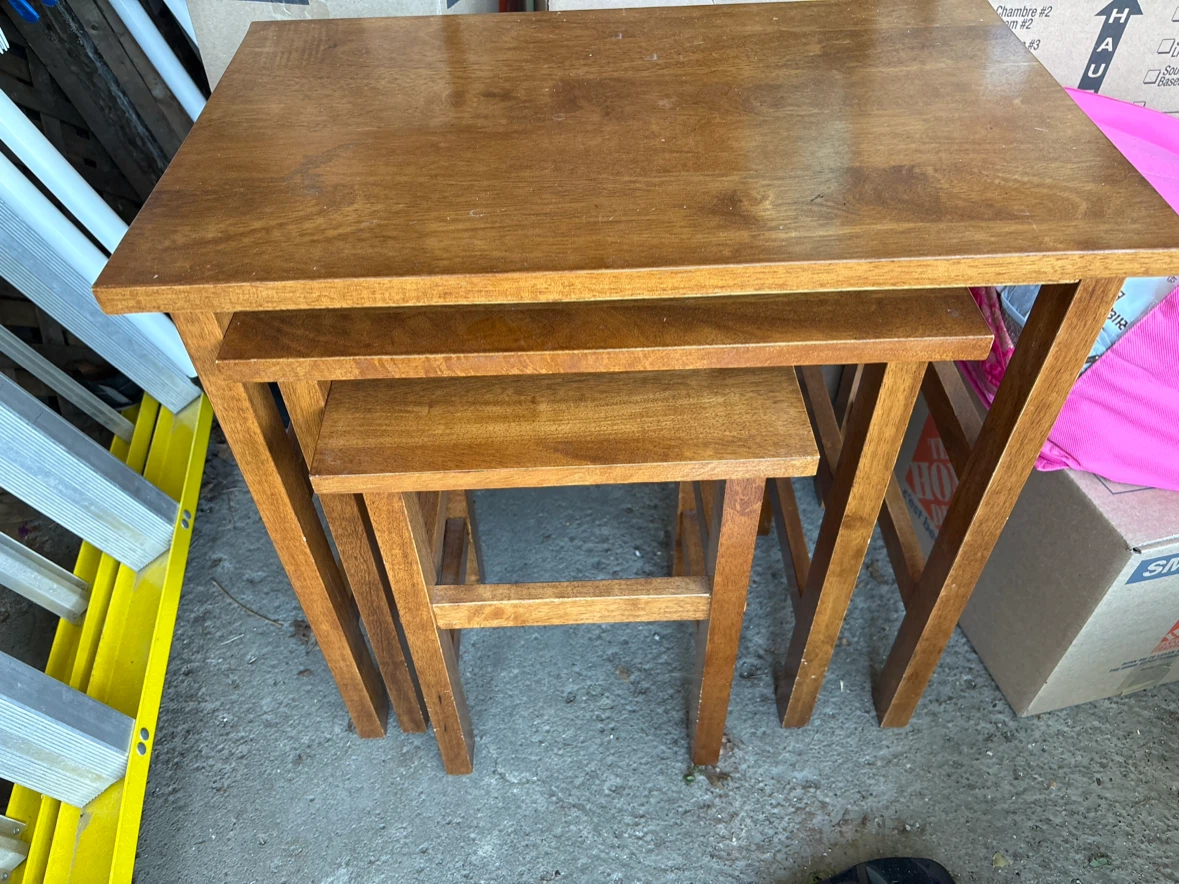 Wooden Nesting Tables Set