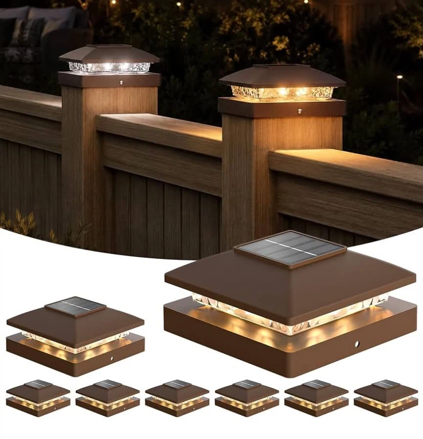 8-Pack Solar Post Cap Lights for 4x4 Posts - IP64 Waterproof - photo 5